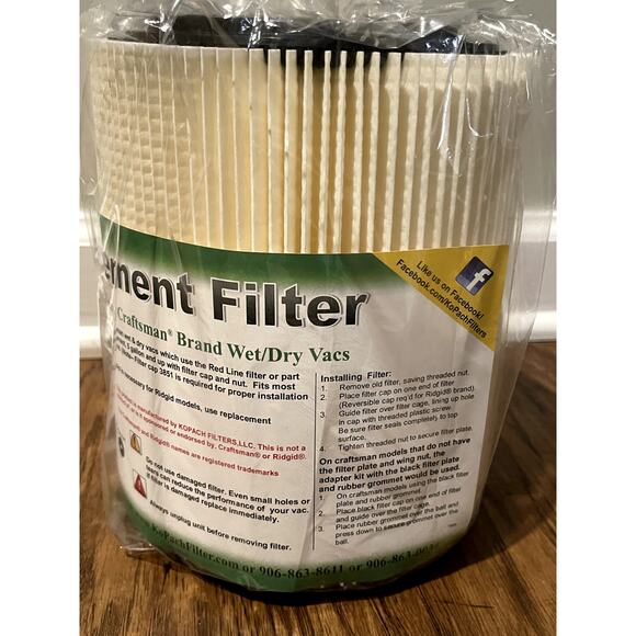 REPLACEMENT FILTER for Ridgid and Craftsman Wet Dry Vac - Picture 2 of 3